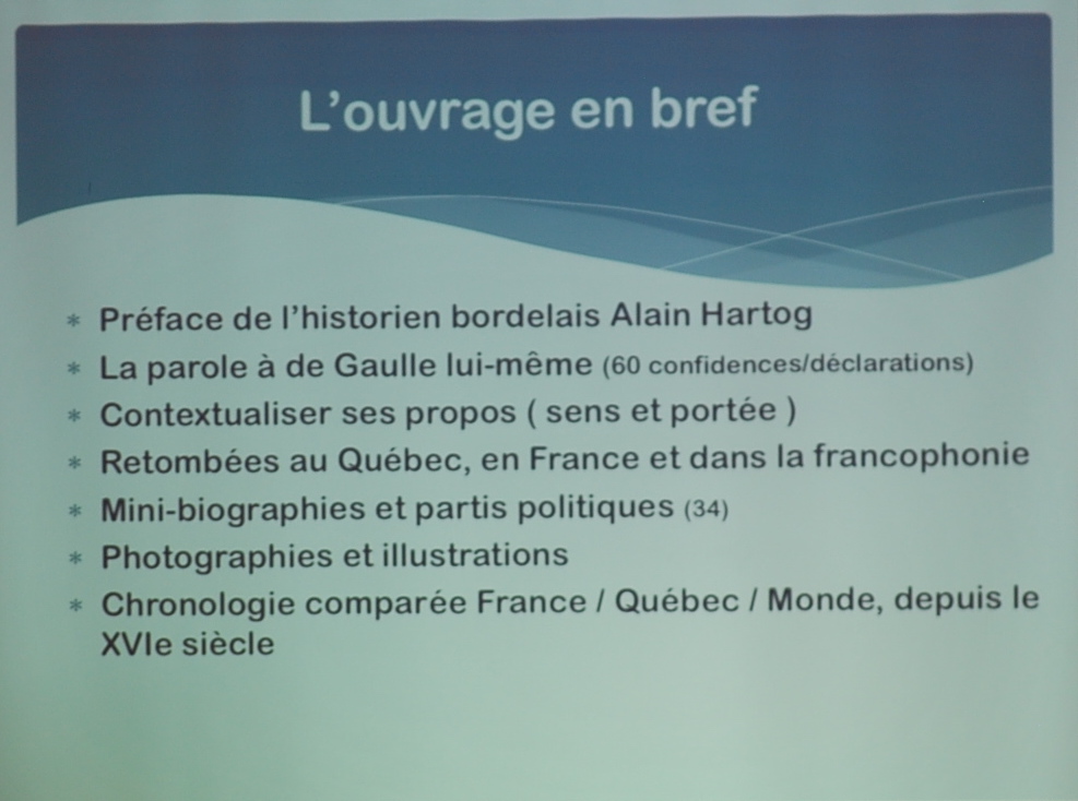 descriptif Livre Vive le Québec !