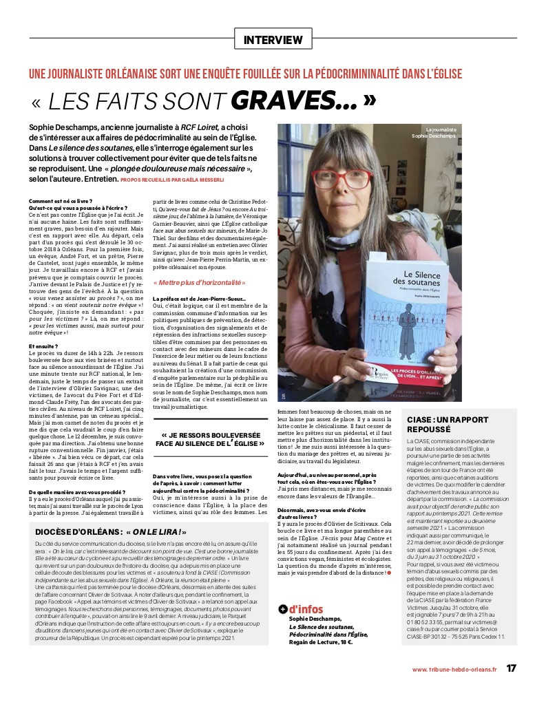 Tribune hebdo Le Silence des soutanes